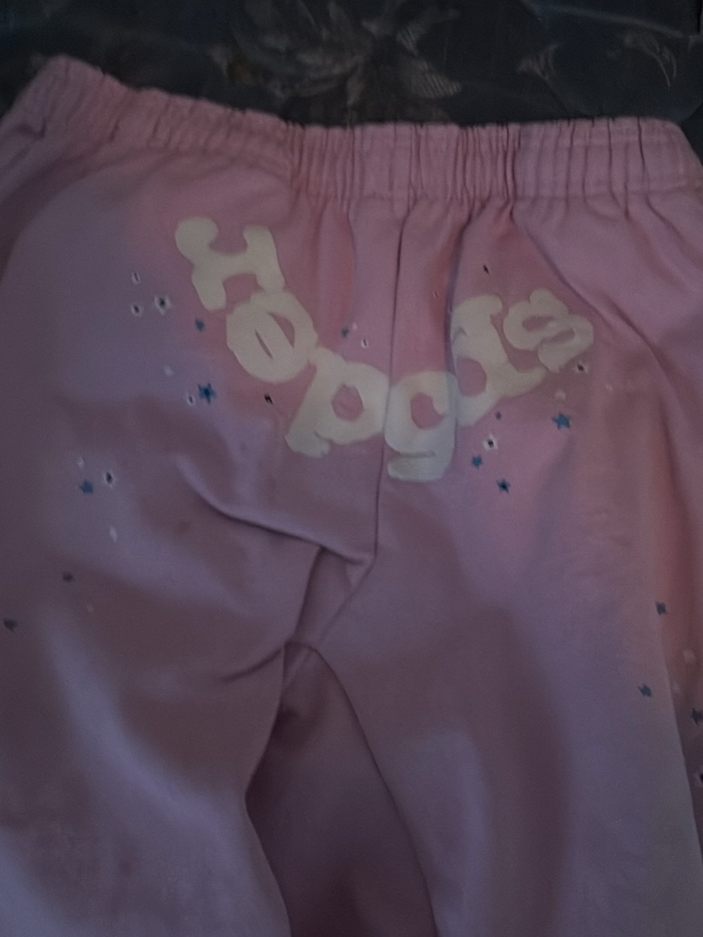 Girls' Pink Graphic Elastic-Waist Joggers